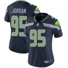 Women's Nike Seattle Seahawks #95 Dion Jordan Steel Blue Team Color Vapor Untouchable Limited Player NFL Jersey