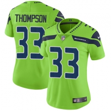 Women's Nike Seattle Seahawks #33 Tedric Thompson Limited Green Rush Vapor Untouchable NFL Jersey