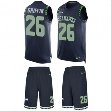 Men's Nike Seattle Seahawks #26 Shaquill Griffin Limited Steel Blue Tank Top Suit NFL Jersey
