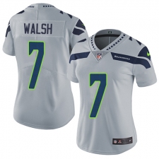 Women's Nike Seattle Seahawks #7 Blair Walsh Elite Grey Alternate NFL Jersey