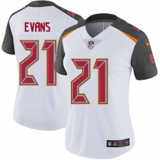 Women's Nike Tampa Bay Buccaneers #21 Justin Evans White Vapor Untouchable Limited Player NFL Jersey