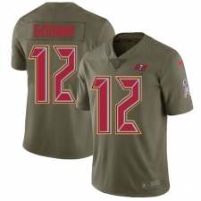Men's Nike Tampa Bay Buccaneers #12 Chris Godwin Limited Olive 2017 Salute to Service NFL Jersey