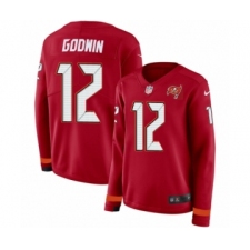 Women's Nike Tampa Bay Buccaneers #12 Chris Godwin Limited Red Therma Long Sleeve NFL Jersey