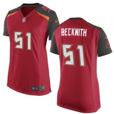 Women's Nike Tampa Bay Buccaneers #51 Kendell Beckwith Game Red Team Color NFL Jersey
