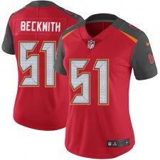 Women's Nike Tampa Bay Buccaneers #51 Kendell Beckwith Red Team Color Vapor Untouchable Limited Player NFL Jersey