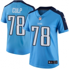 Women's Nike Tennessee Titans #78 Curley Culp Elite Light Blue Team Color NFL Jersey