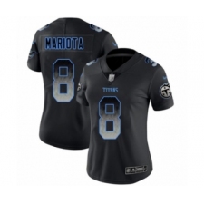 Women's Tennessee Titans #8 Marcus Mariota Limited Black Smoke Fashion Football Jersey
