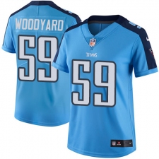 Women's Nike Tennessee Titans #59 Wesley Woodyard Elite Light Blue Team Color NFL Jersey