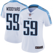 Women's Nike Tennessee Titans #59 Wesley Woodyard Elite White NFL Jersey