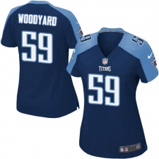 Women's Nike Tennessee Titans #59 Wesley Woodyard Game Navy Blue Alternate NFL Jersey