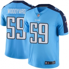Youth Nike Tennessee Titans #59 Wesley Woodyard Elite Light Blue Team Color NFL Jersey