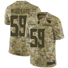 Youth Nike Tennessee Titans #59 Wesley Woodyard Limited Camo 2018 Salute to Service NFL Jersey
