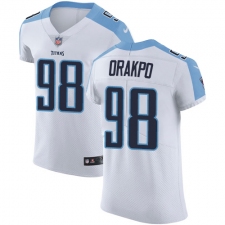 Men's Nike Tennessee Titans #98 Brian Orakpo White Vapor Untouchable Elite Player NFL Jersey