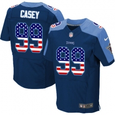Men's Nike Tennessee Titans #99 Jurrell Casey Elite Navy Blue Alternate USA Flag Fashion NFL Jersey