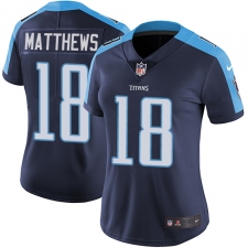 Women's Nike Tennessee Titans #18 Rishard Matthews Elite Navy Blue Alternate NFL Jersey