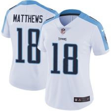 Women's Nike Tennessee Titans #18 Rishard Matthews Elite White NFL Jersey
