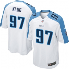 Men's Nike Tennessee Titans #97 Karl Klug Game White NFL Jersey