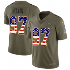 Men's Nike Tennessee Titans #97 Karl Klug Limited Olive/USA Flag 2017 Salute to Service NFL Jersey