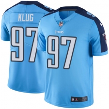 Youth Nike Tennessee Titans #97 Karl Klug Elite Light Blue Team Color NFL Jersey