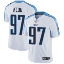 Youth Nike Tennessee Titans #97 Karl Klug Elite White NFL Jersey