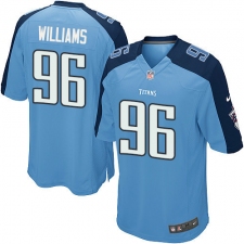 Men's Nike Tennessee Titans #96 Sylvester Williams Game Light Blue Team Color NFL Jersey