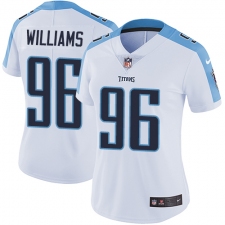 Women's Nike Tennessee Titans #96 Sylvester Williams White Vapor Untouchable Limited Player NFL Jersey