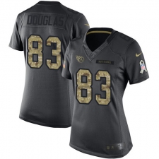Women's Nike Tennessee Titans #83 Harry Douglas Limited Black 2016 Salute to Service NFL Jersey