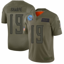 Men's Tennessee Titans #19 Tajae Sharpe Limited Camo 2019 Salute to Service Football Jersey
