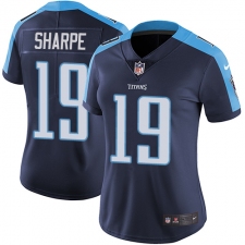 Women's Nike Tennessee Titans #19 Tajae Sharpe Elite Navy Blue Alternate NFL Jersey