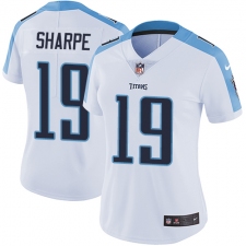 Women's Nike Tennessee Titans #19 Tajae Sharpe Elite White NFL Jersey