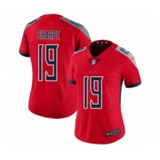 Women's Tennessee Titans #19 Tajae Sharpe Limited Red Inverted Legend Football Jersey