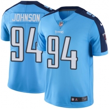 Men's Nike Tennessee Titans #94 Austin Johnson Elite Light Blue Rush Vapor Untouchable NFL Jersey