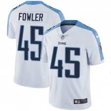 Men's Nike Tennessee Titans #45 Jalston Fowler White Vapor Untouchable Limited Player NFL Jersey