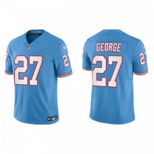 Men's Nike Tennessee Titans #27 Eddie George Light Blue 2023 F.U.S.E. Vapor Limited Throwback Stitched Football Jersey