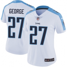 Women's Nike Tennessee Titans #27 Eddie George Elite White NFL Jersey