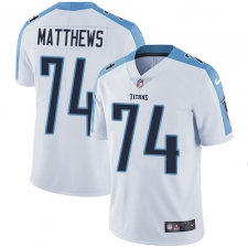 Youth Nike Tennessee Titans #74 Bruce Matthews Elite White NFL Jersey