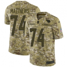 Youth Nike Tennessee Titans #74 Bruce Matthews Limited Camo 2018 Salute to Service NFL Jersey