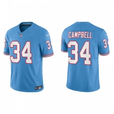 Men's Nike Tennessee Titans #34 Earl Campbell Light Blue 2023 F.U.S.E. Vapor Limited Throwback Stitched Football Jersey