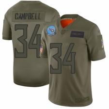 Men's Tennessee Titans #34 Earl Campbell Limited Camo 2019 Salute to Service Football Jersey