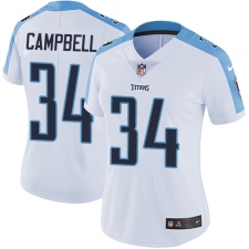Women's Nike Tennessee Titans #34 Earl Campbell Elite White NFL Jersey