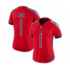 Women's Tennessee Titans #1 Warren Moon Limited Red Inverted Legend Football Jersey