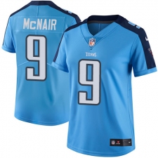 Women's Nike Tennessee Titans #9 Steve McNair Elite Light Blue Team Color NFL Jersey
