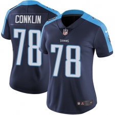 Women's Nike Tennessee Titans #78 Jack Conklin Elite Navy Blue Alternate NFL Jersey