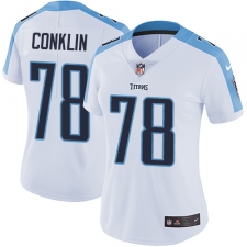 Women's Nike Tennessee Titans #78 Jack Conklin Elite White NFL Jersey