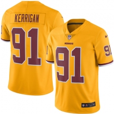 Youth Nike Washington Redskins #91 Ryan Kerrigan Limited Gold Rush Vapor Untouchable NFL Jersey