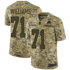 Men's Nike Washington Redskins #71 Trent Williams Burgundy Limited Camo 2018 Salute to Service NFL Jersey