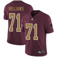 Youth Nike Washington Redskins #71 Trent Williams Elite Burgundy Red/Gold Number Alternate 80TH Anniversary NFL Jersey