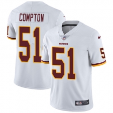 Youth Nike Washington Redskins #51 Will Compton Elite White NFL Jersey