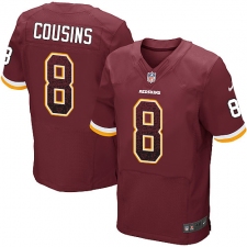 Men's Nike Washington Redskins #8 Kirk Cousins Elite Burgundy Red Home Drift Fashion NFL Jersey