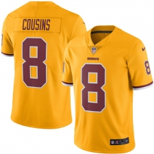 Men's Nike Washington Redskins #8 Kirk Cousins Elite Gold Rush Vapor Untouchable NFL Jersey